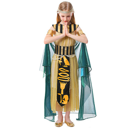 Egyptian Pharaohs Princess (Cleopatra) Green Costume.