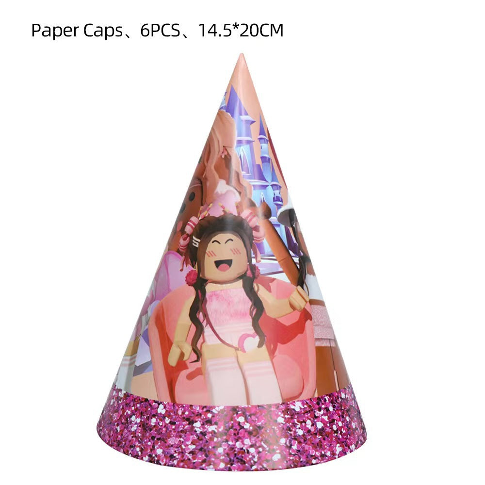 Roblox Pink Birthday Supplies.