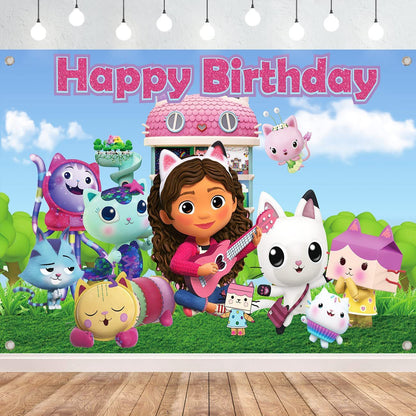 Gabby Dollhouse Birthday Party Decorations.