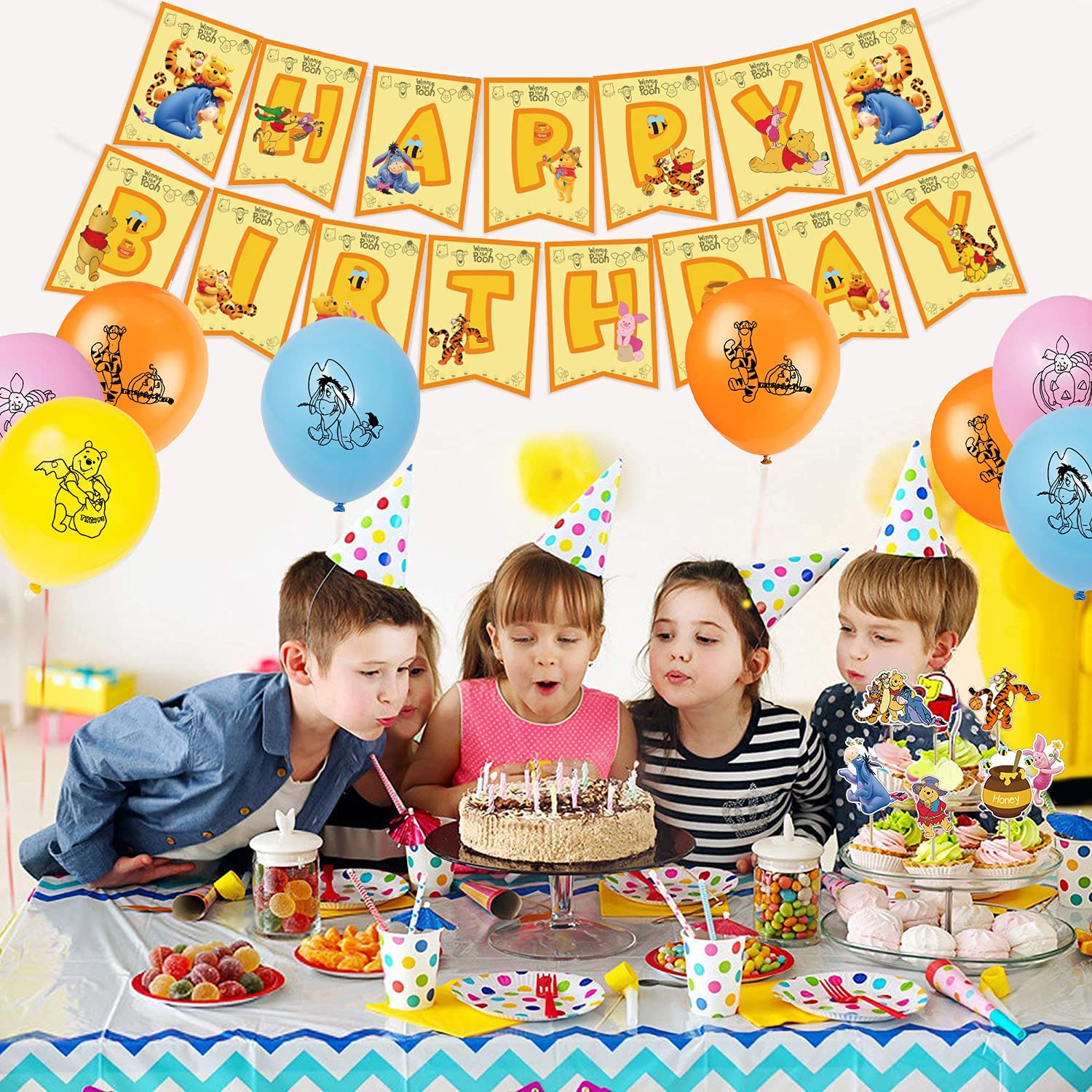 Winnie The Pooh Bear Birthday Decorations.