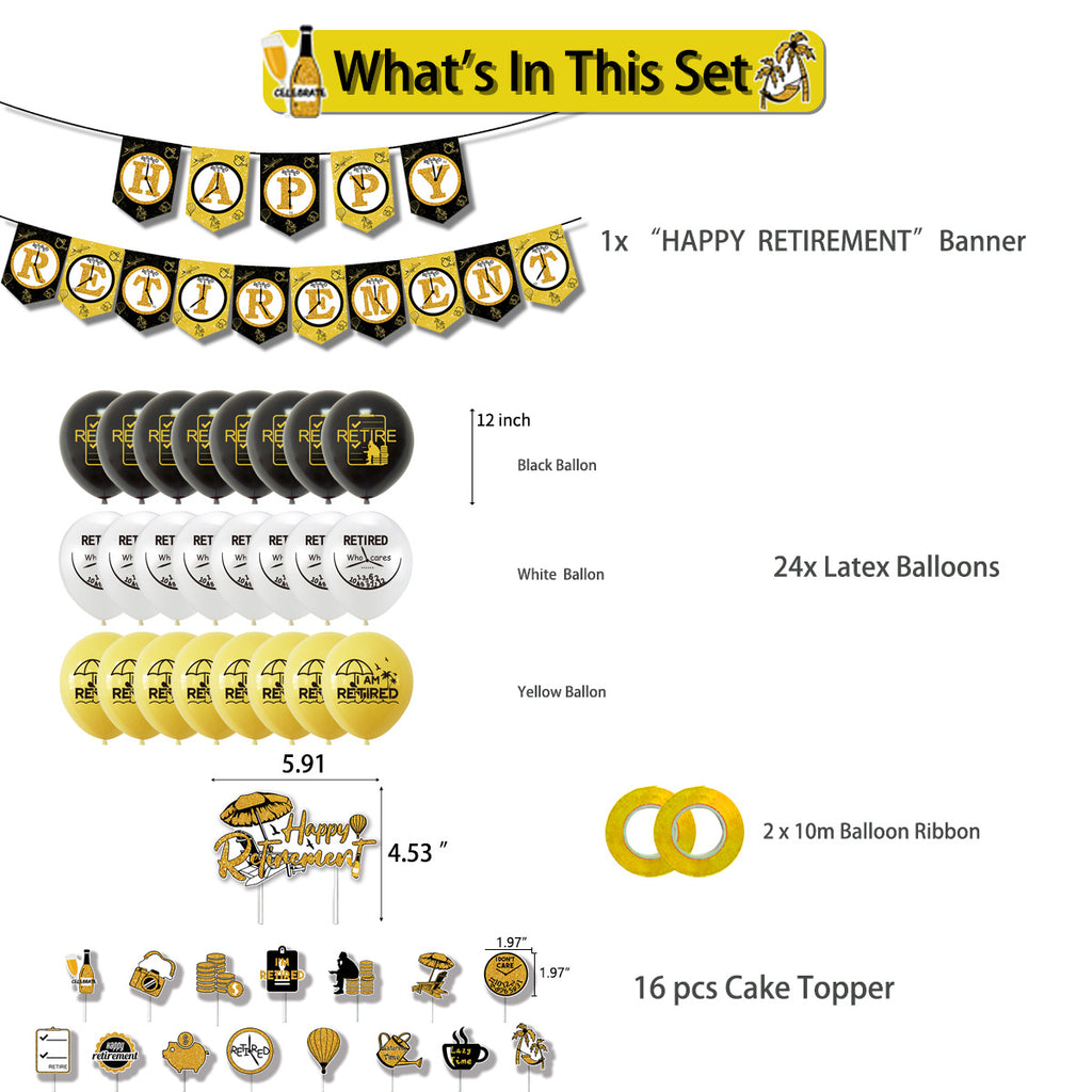 Retirement Party Decorations, Buy Retirement party decorations from Party Corner in UAE, Saudia, Qatar, Bahrain, and Oman. Get birthday party balloons, and much more. Order now!, Party Supply Kits, Party Corner
