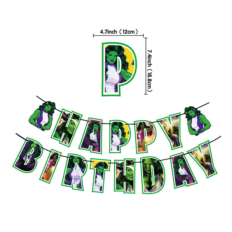 She-Hulk Birthday Party Decorations