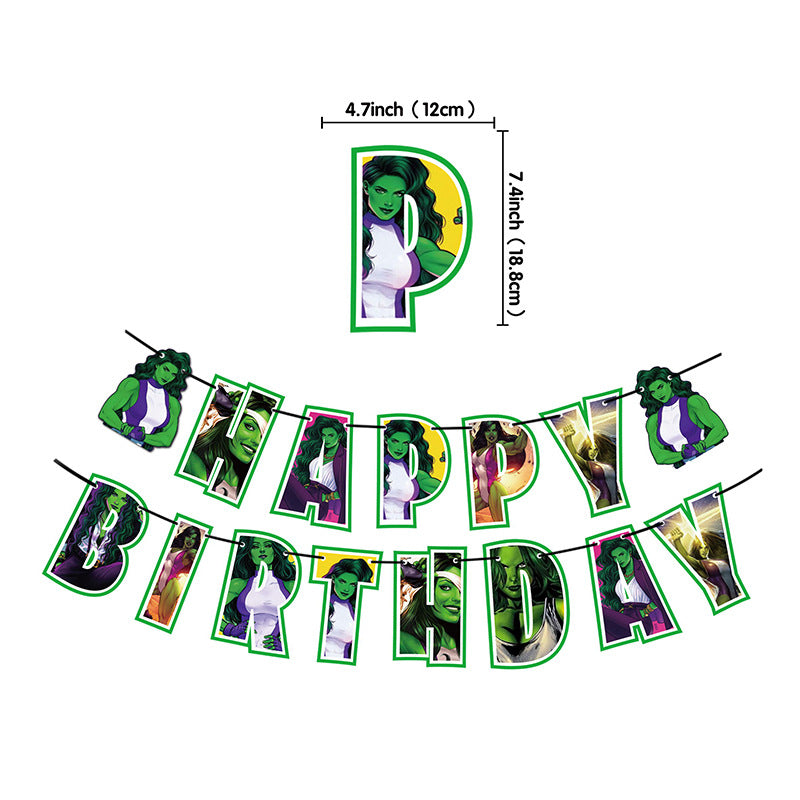 She-Hulk Birthday Party Decorations, Buy She-hulk birthday party decorations from Party Corner in UAE, Saudia, Qatar, Bahrain, and Oman. Get birthday party balloons, and much more. Order now!, Party Supply Kits, Party Corner