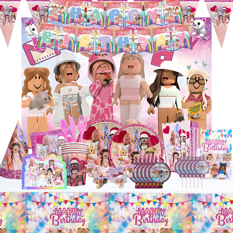 Roblox Pink Birthday Supplies