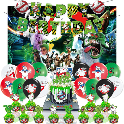 Ghostbuster Themed Birthday Decorations, Party Corner provides Ghostbuster Themed Birthday Decorations in UAE, Saudia, Qatar, Bahrain, and Oman. Get birthday party balloons and much more. Order now!, Party Supply Kits, Party Corner