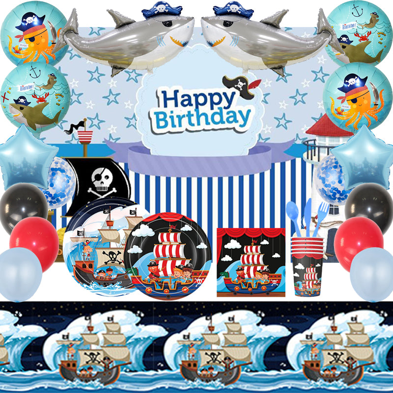 Pirates Birthday Party Decorations, Buy Pirates birthday party supplies from Party Corner in UAE, Saudia, Qatar, Bahrain, and Oman. Get birthday party balloons, and much more. Order now!, Party Supply Kits, Party Corner