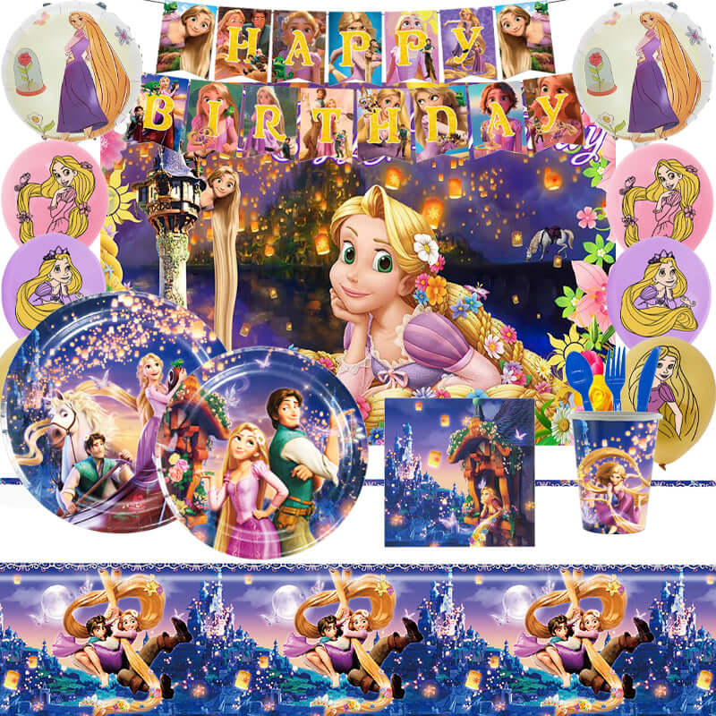 Rapunzel Birthday Party Supplies, Buy Rapunzel birthday party supplies from Party Corner in UAE, Saudia, Qatar, Bahrain, and Oman. Get birthday party balloons and much more. Order now!, Party Supply Kits, Party Corner