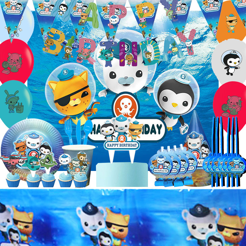 The Octonauts Birthday Party Supplies, Party Corner provides Octanucus Cutlery Supplies in UAE, Saudia, Qatar, Bahrain, and Oman. Get birthday party balloons and much more. Order now!, Party Supply Kits, Party Corner