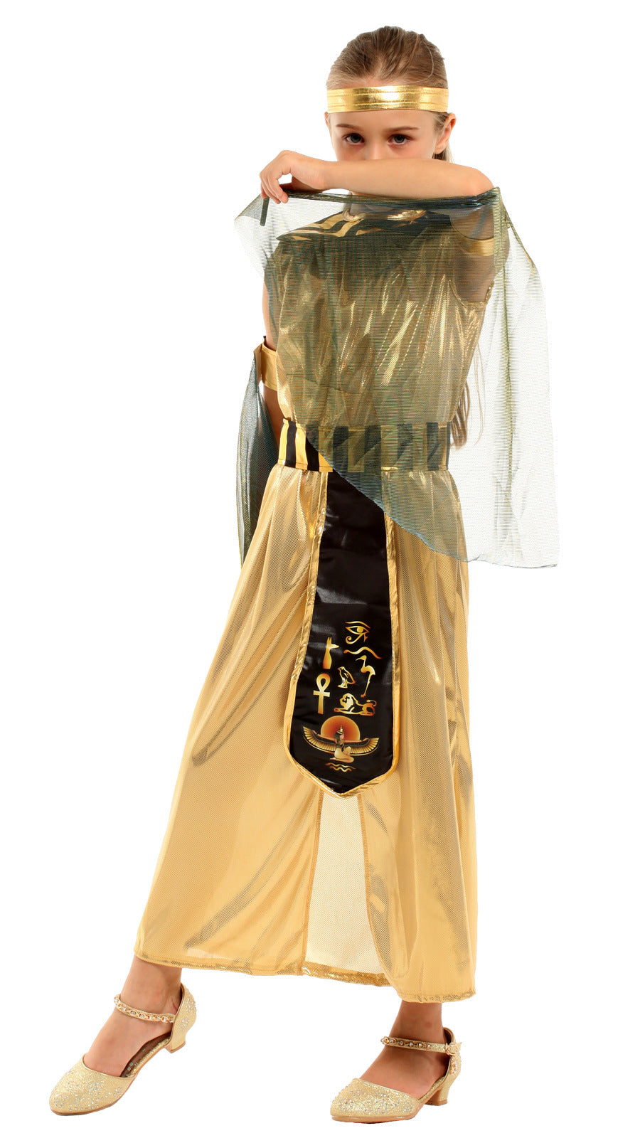 Egyptian Pharaohs Princess (Cleopatra) Golden Costume.