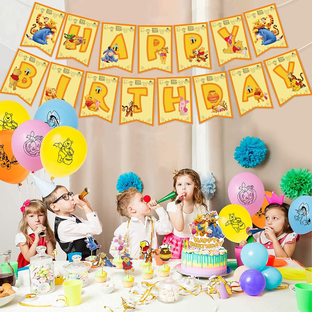 Winnie The Pooh Bear Birthday Decorations.