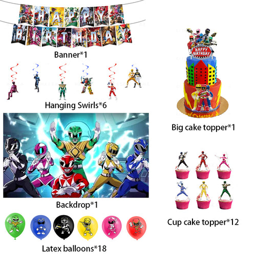 Power Rangers Birthday Party Decorations, Party Corner provides Power ranger Decorations Supplies in UAE, Saudia, Qatar, Bahrain, and Oman. Get Graduation party balloons and much more. Order now!, Party Supply Kits, Party Corner