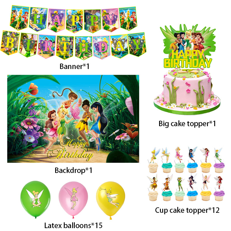 Tinker Bell Birthday Decorations, Buy Tinker Bell Birthday Decorations from Party Corner in UAE, Saudia, Qatar, Bahrain, and Oman. Get birthday party balloons, and much more. Order now!, Party Supply Kits, Party Corner