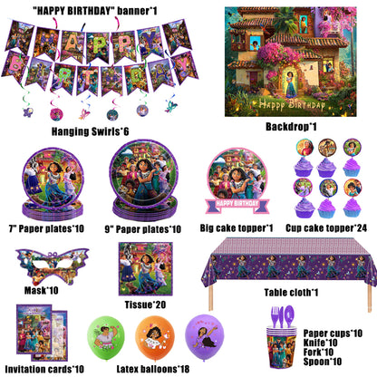 Encanto Family Theme Birthday Party Supplies.