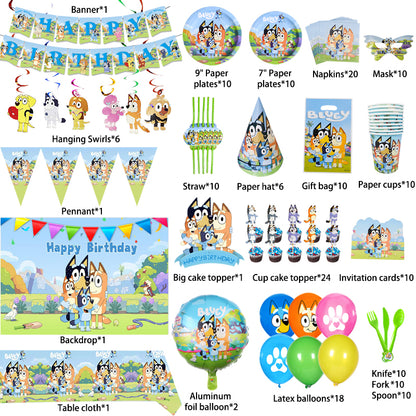Bluey Birthday Party Supplies.