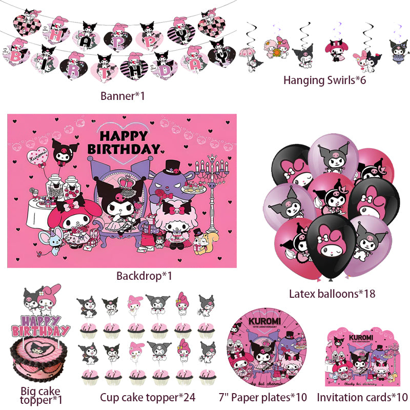 Saniro Kuromi - Hello Kitty Birthday Supplies.