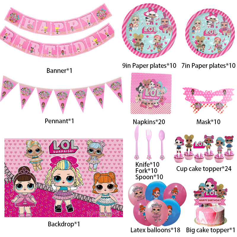 LOL Surprise Birthday Party Supplies.