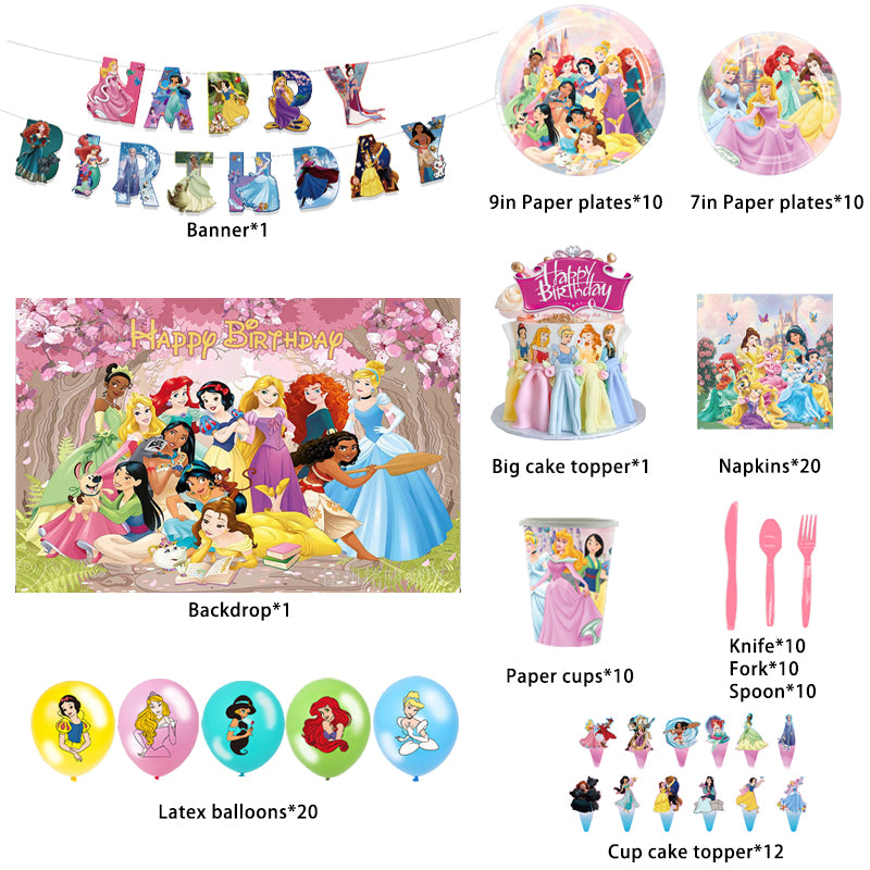 Disney Princess Birthday Party Supplies.