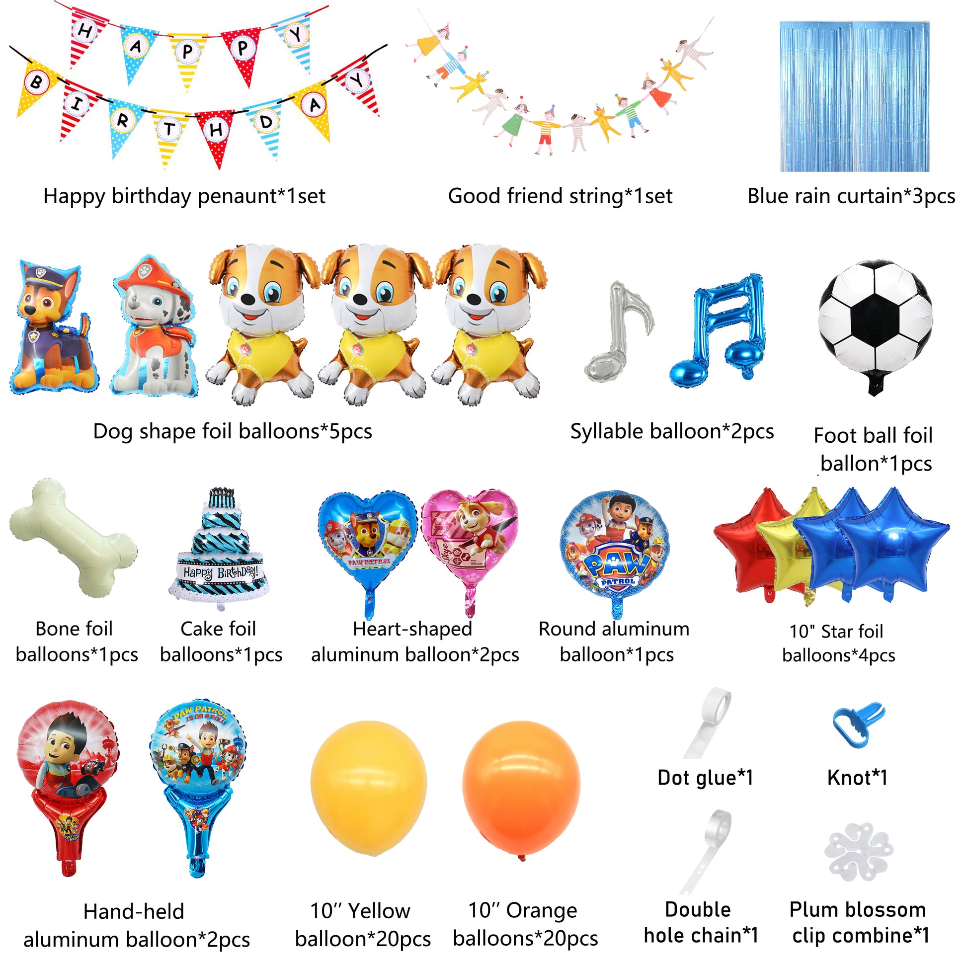 Paw Patrol Birthday Theme Decorations.
