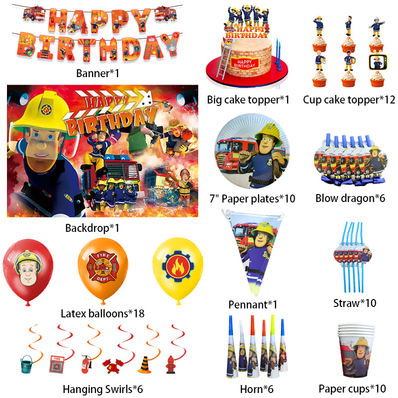 Fireman Sam Birthday Party Supplies