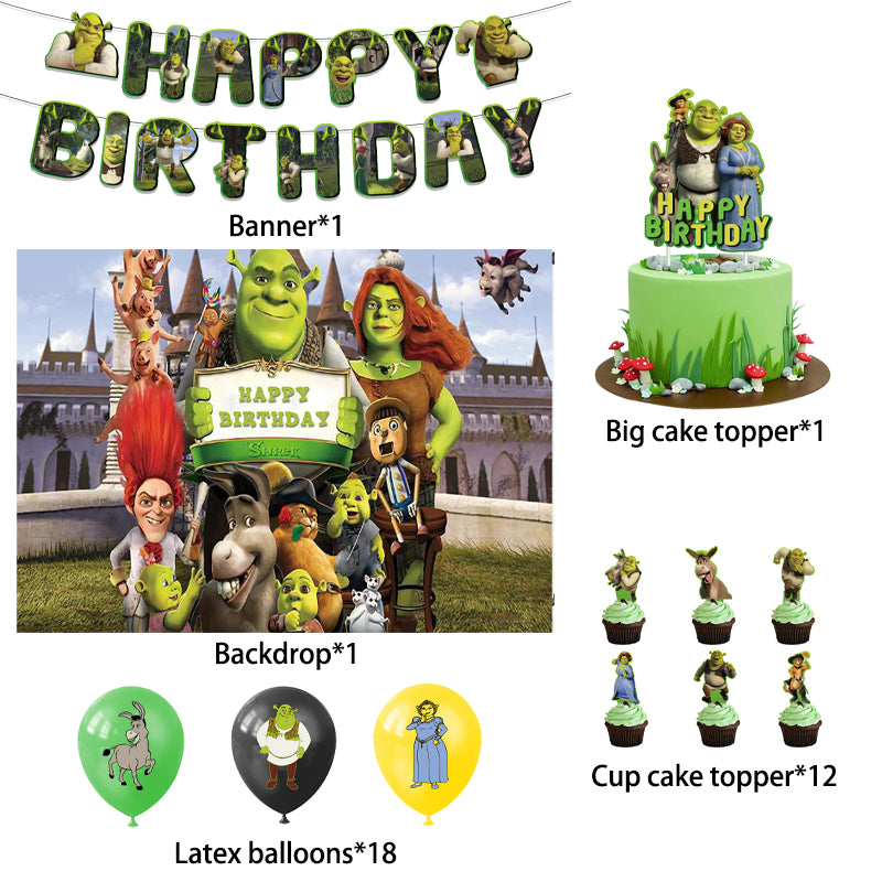 Sherk Birthday Party Decorations.