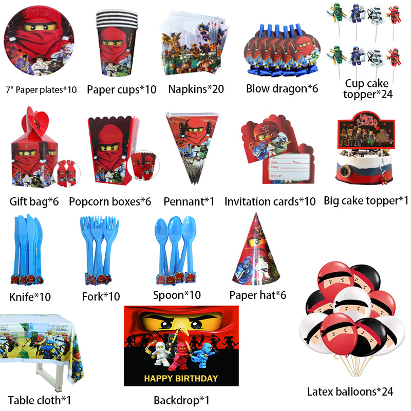 Lego Ninjago Birthday Party Supplies.