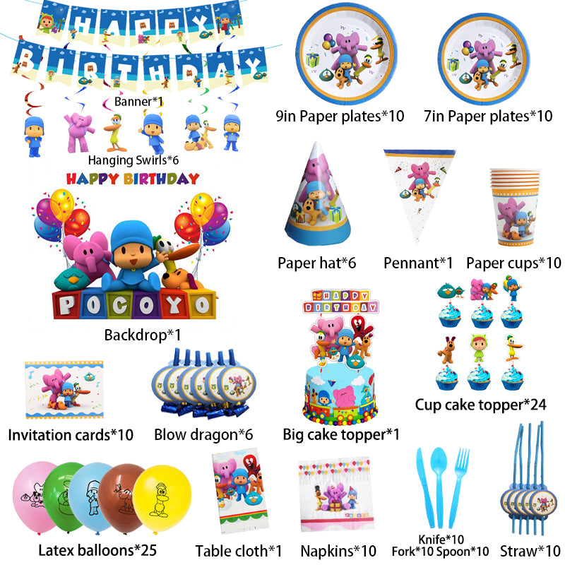 Pocoyo Birthday Party Supplies.