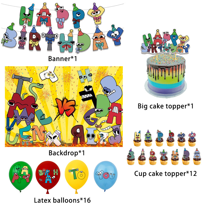 Alphabet Birthday Party Decorations, Buy Alphabet Decorations from Party Corner in UAE, Saudia, Qatar, Bahrain, and Oman. Get kid's party Costumes at UAE's best costume shop., Party Supply Kits, Party Corner