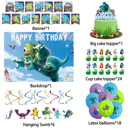 Monsters University Birthday Decorations.