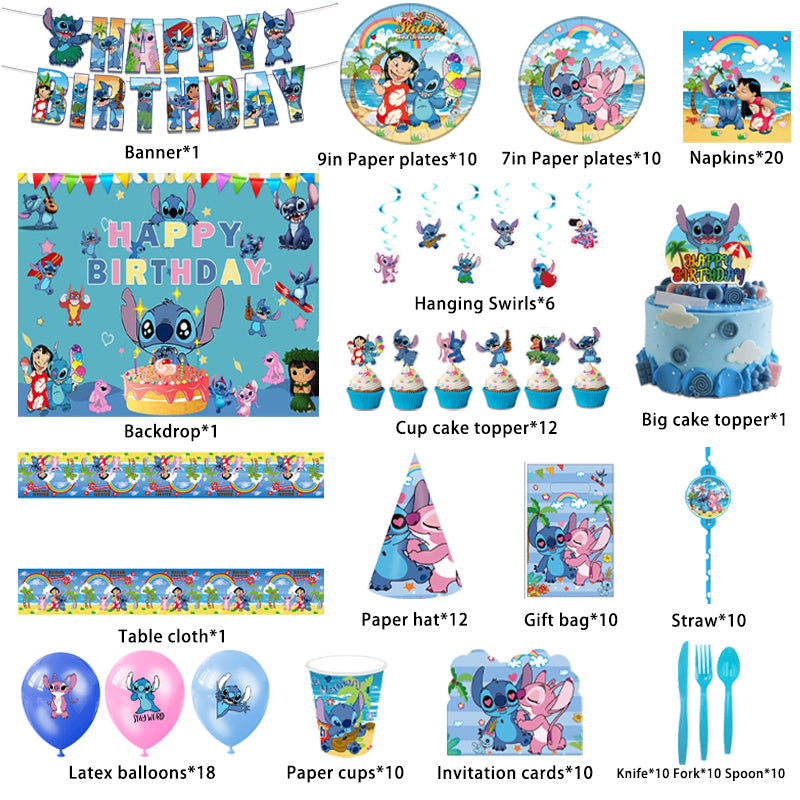 Stitch Birthday Party Supplies