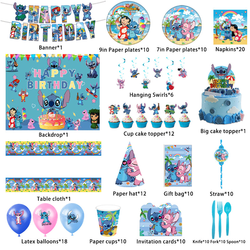 Stitch Cake Topper, Stitch Birthday Supplies, Stitch Party Decor, Stitch  Cupcakes Toppers, Stitch 3D Letters, Party Decorations 