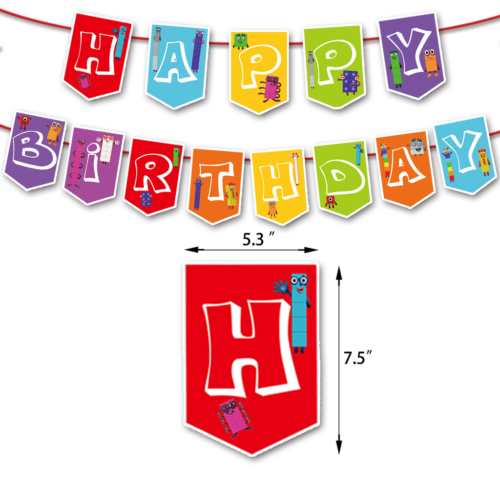 Number Blocks Birthday Party Decorations.