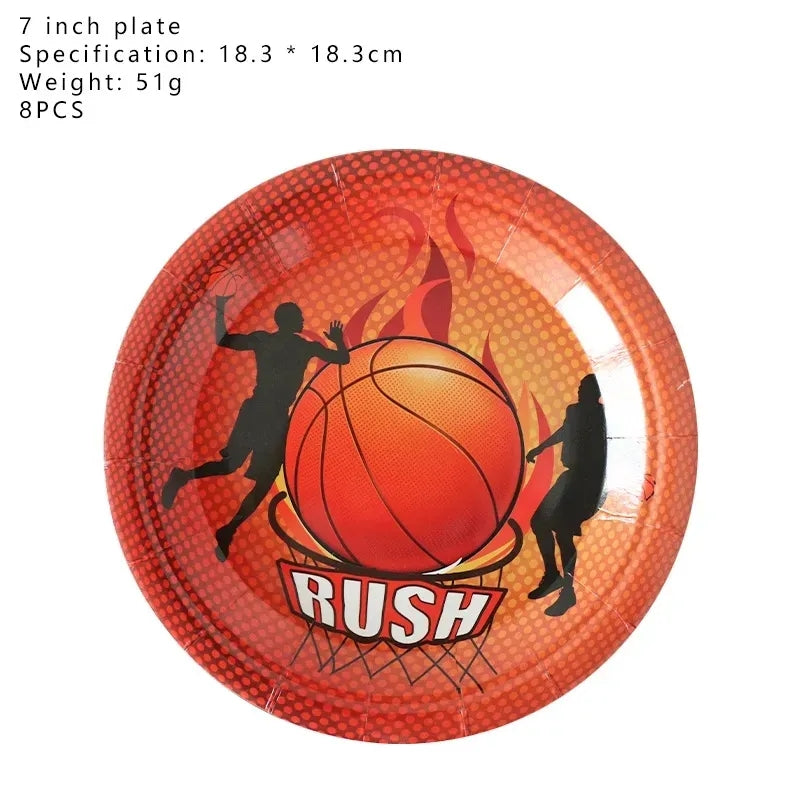 Basketball Themed Decoration Supplies, Party Corner provides Basketball Themed Decoration Supplies in UAE, Saudia, Qatar, Bahrain, and Oman. Get birthday party balloons and much more. Order now!, Party Supply Kits, Party Corner