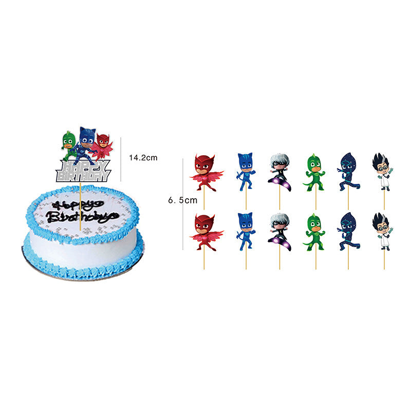 PJ Masks Superheroes Birthday Decorations, Party Corner provides Pj masks superheroes birthday decorations in UAE, Saudia, Qatar, Bahrain, and Oman. Get birthday party balloons, and much more. Order now!, Party Supply Kits, Party Corner