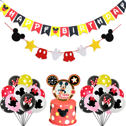 Minnie Mouse and Mickey Mouse Birthday Theme.