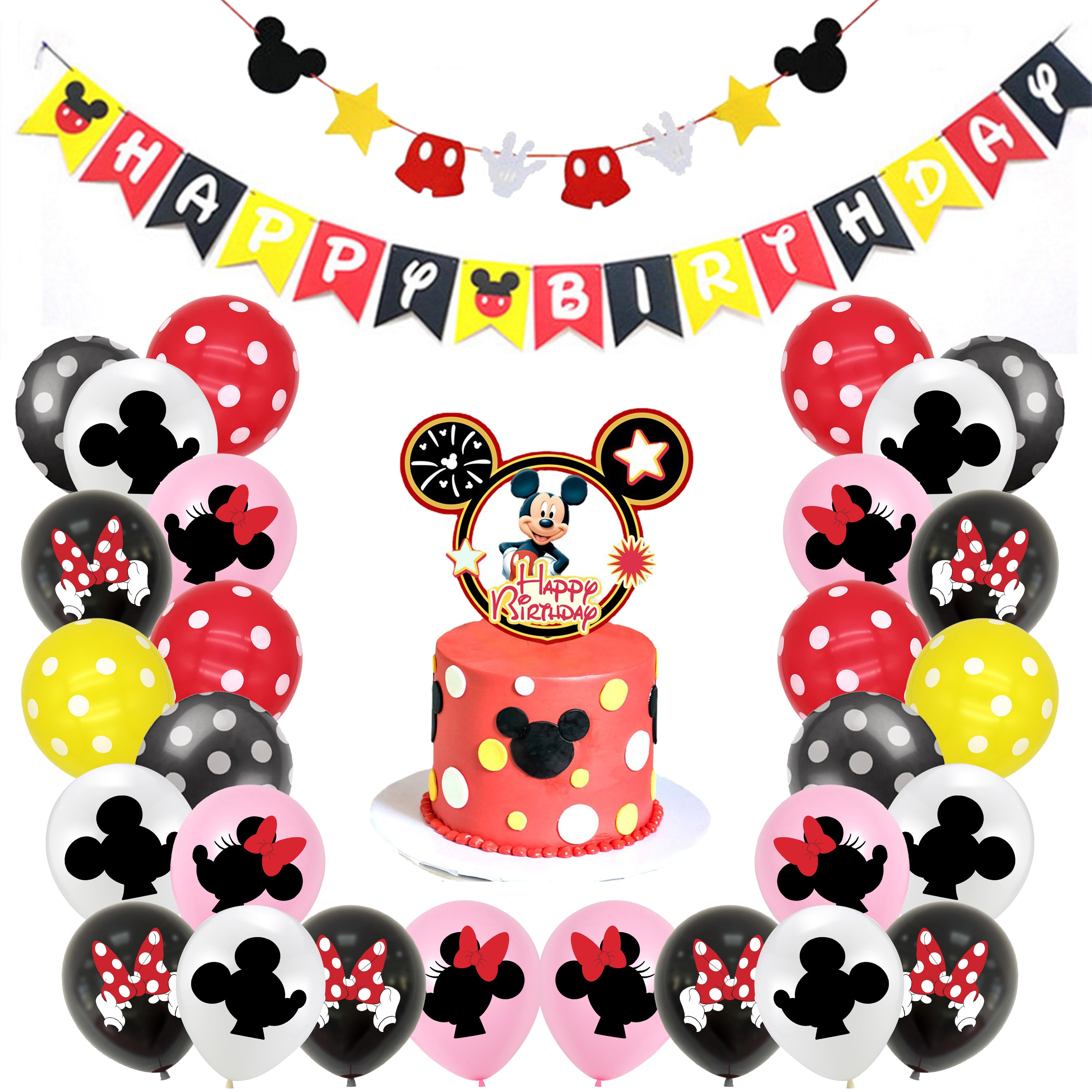 Minnie Mouse and Mickey Mouse Birthday Theme.
