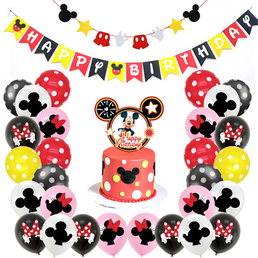 Minnie Mouse and Mickey Mouse Birthday Theme.