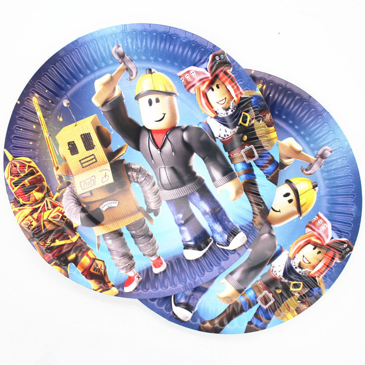 Roblox Blue Birthday Party Supplies.