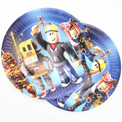 Roblox Blue Birthday Party Supplies.