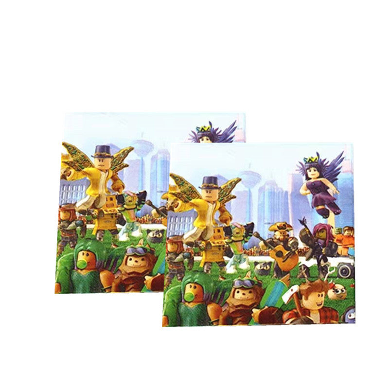 Roblox Blue Birthday Party Supplies.