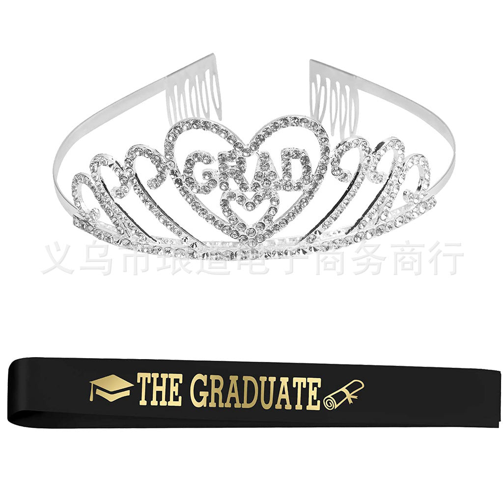 Graduation Crown Tiara and Graduated Sash (Princess).