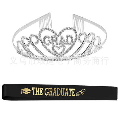 Graduation Crown Tiara and Graduated Sash (Princess).