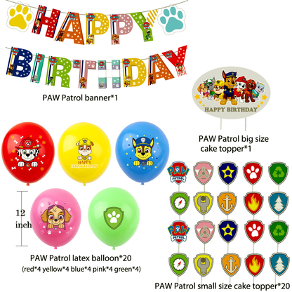 Paw Patrol Birthday Decorations.