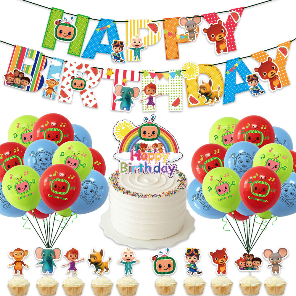 Cocomelon Birthday Decorations, Buy Cocomelon birthday supplies online in UAE, Saudia, Qatar, Bahrain and Oman at best price from partycorner.ae. Order online now!, Party Supply Kits, Party Corner