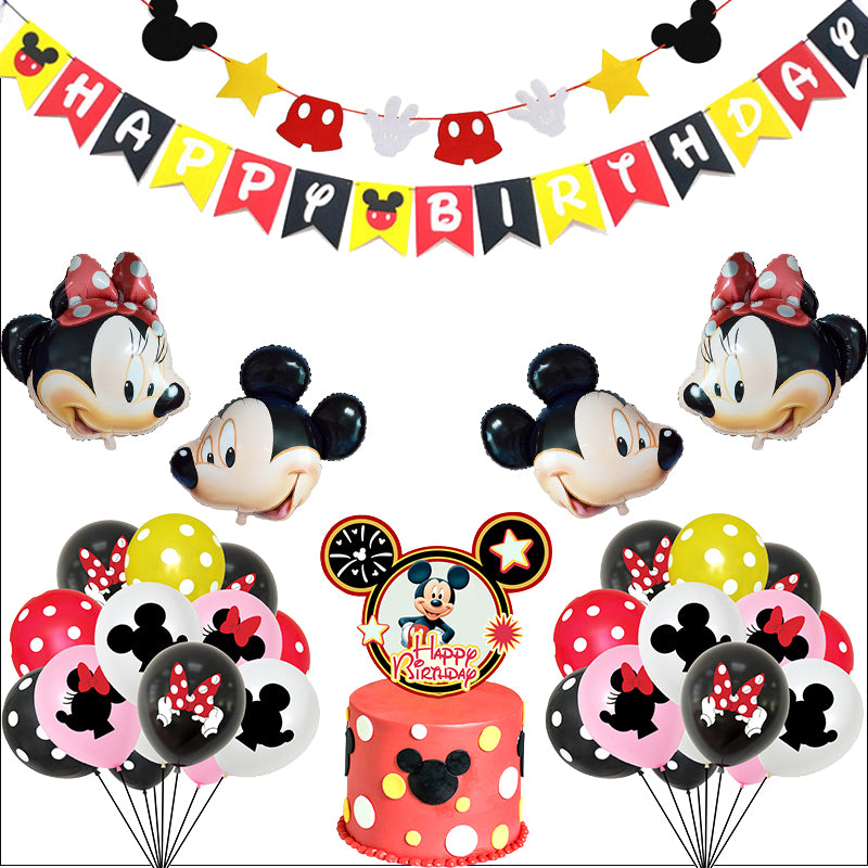 Minnie Mouse and Mickey Mouse Birthday Theme.