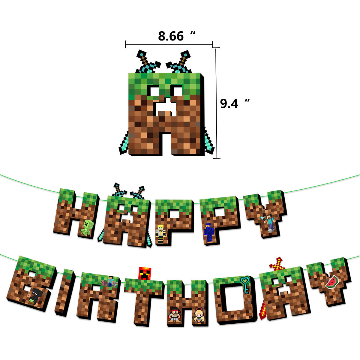 Minecraft Birthday Theme Party Decorations