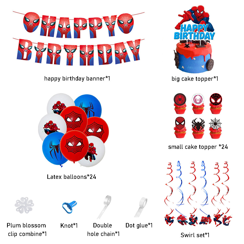 Spiderman Birthday Decoration.