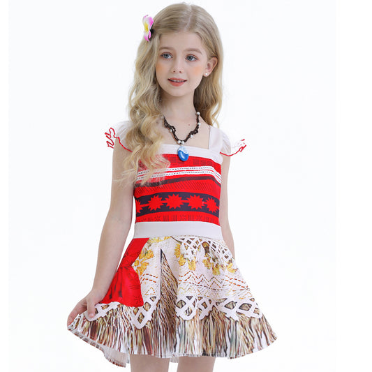 Moana Costume for Kids (Red)