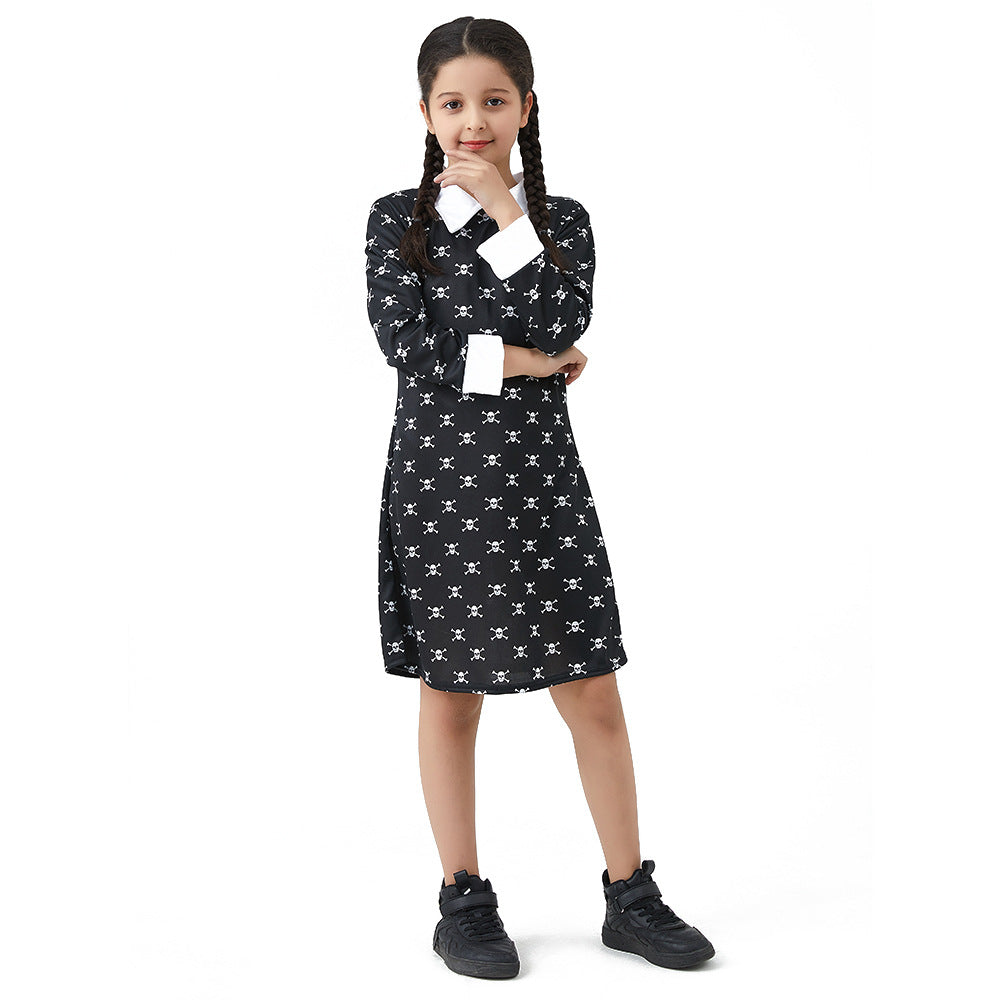 Wednesday Costume for Girls Dotted.