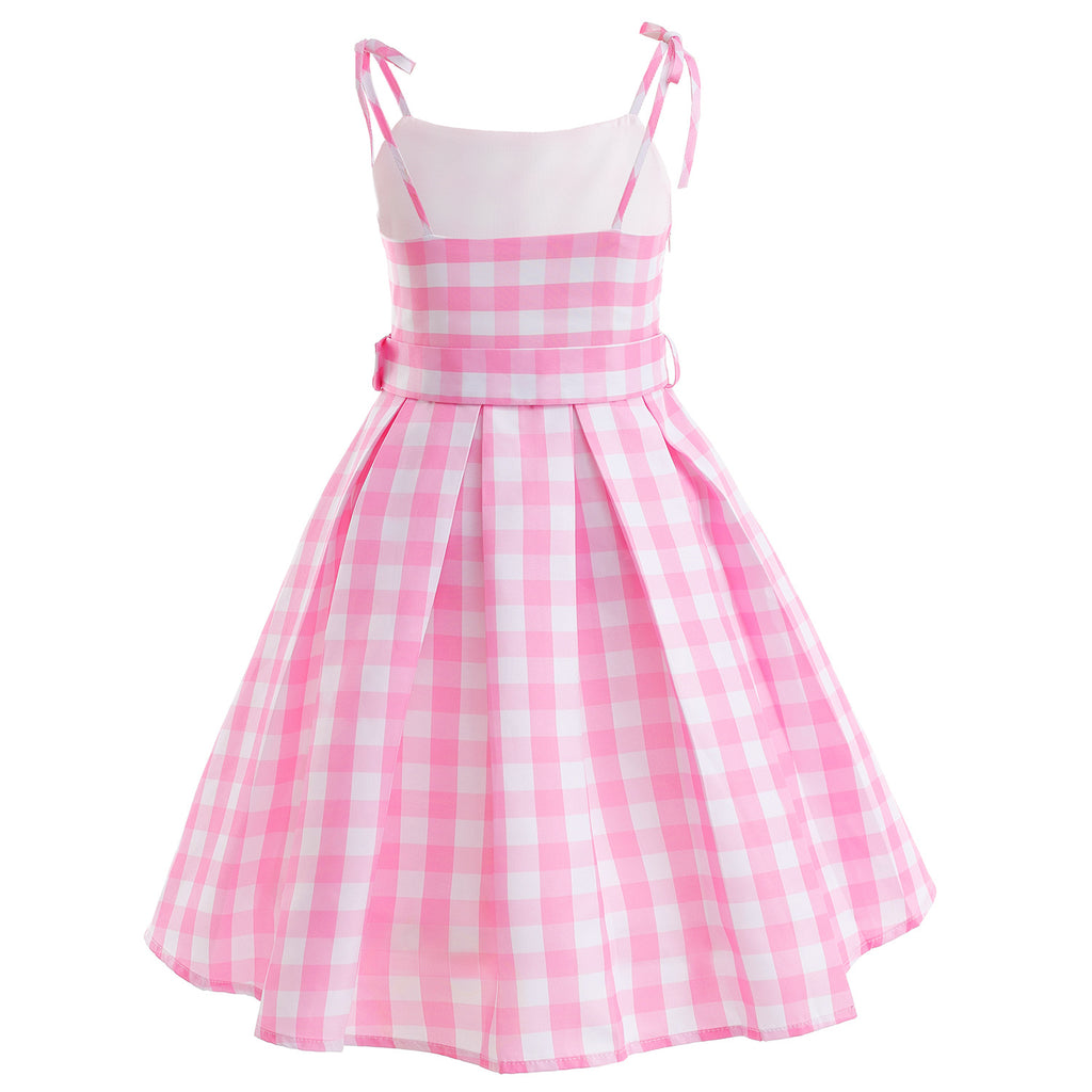 Barbie White Bowknot Costume For Kids.