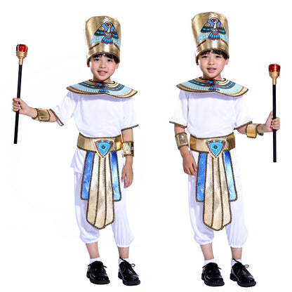 Egyptian Pharaohs Prince White Costume.